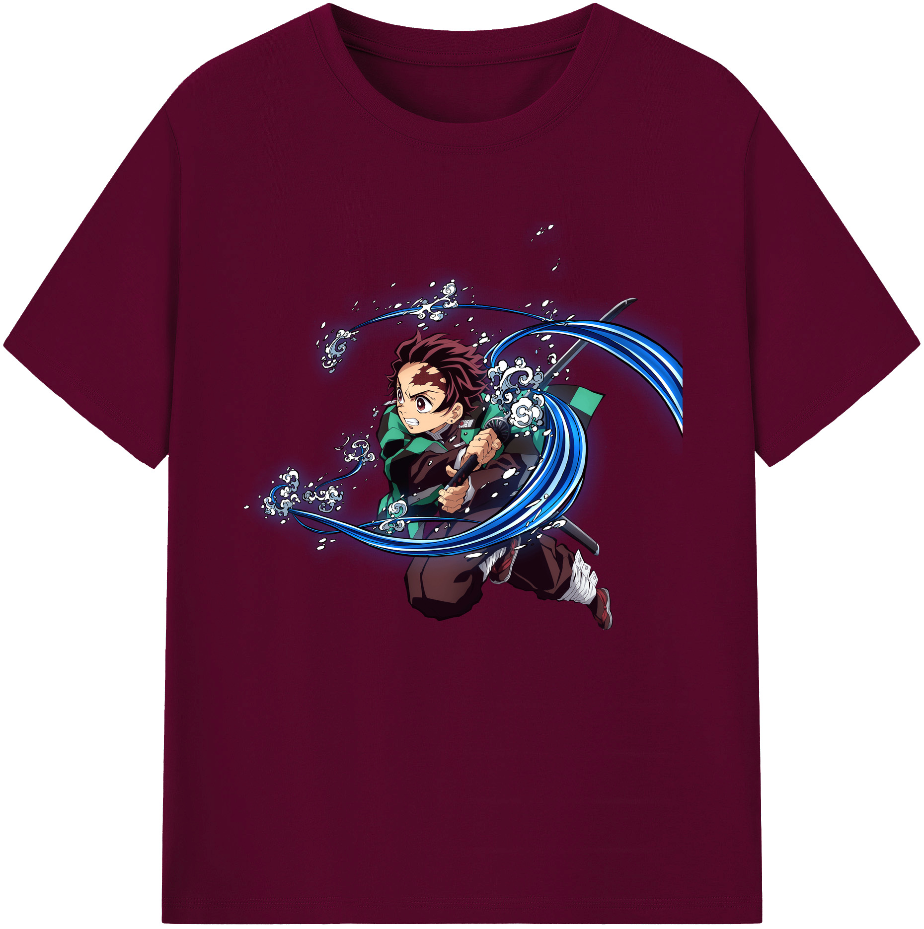 （画像用） 鬼滅の刃 竈門 炭治郎／かまど たんじろう Kamado Tanjirou レディースカジュアルプリントTシャツ（綿100％）